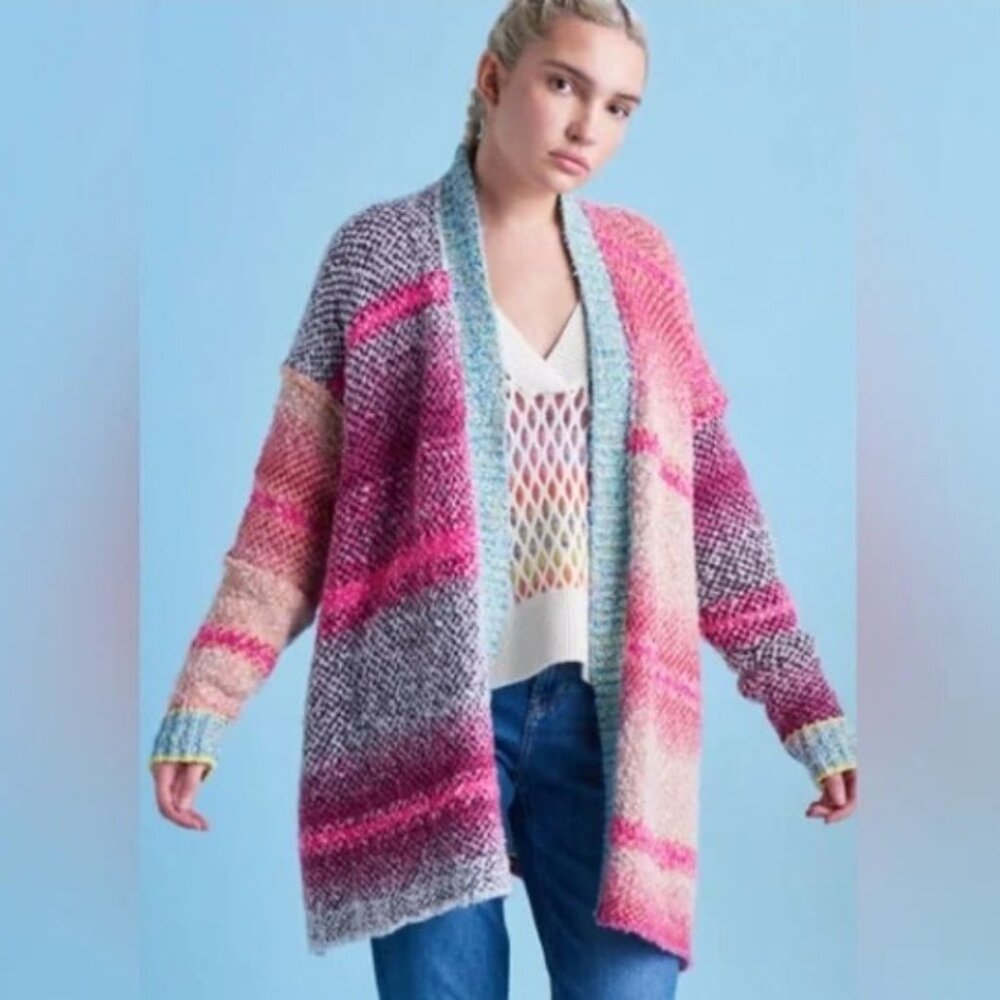 EUC Room 34 Multi-Color Cardigan, Sz - Sm